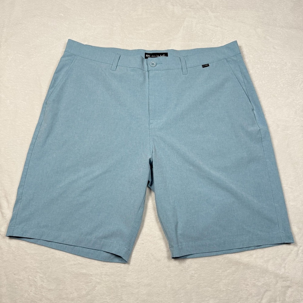 Travis Mathew Shorts Mens 40 Blue Chino Golf‎ Performance Stretch Casual Summer